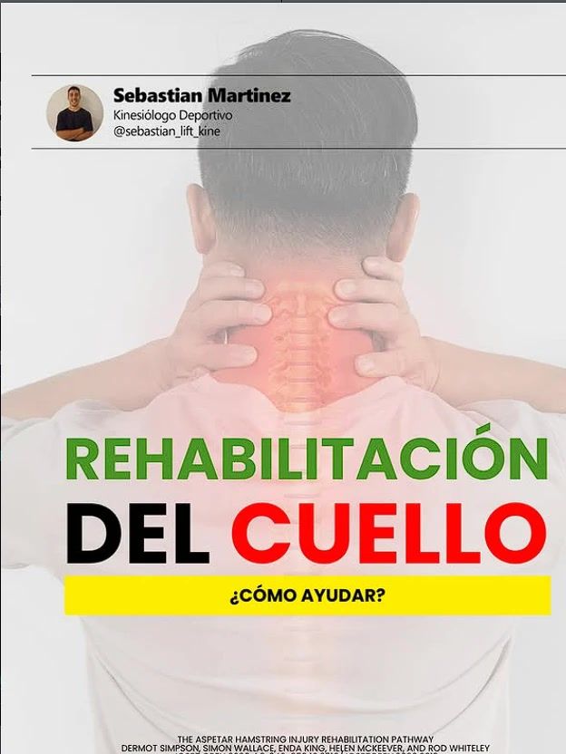 Post de Instagram: Rehabilitación del cuello, ¿cómo ayudar?, con referencias científicas